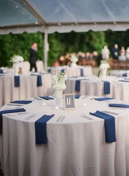 Elegant outdoor wedding reception setup