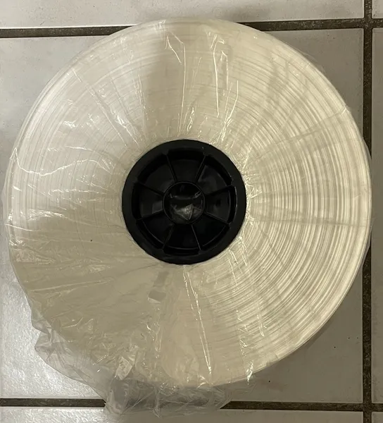 Overhead view of a wrapped spool.