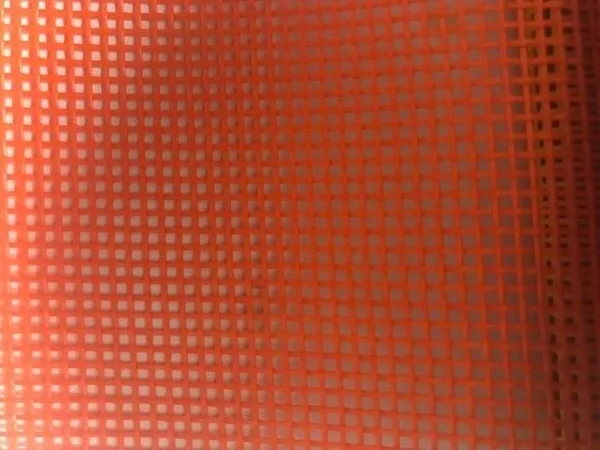 Abstract orange netting pattern