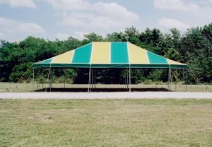 Large tent on grassy field