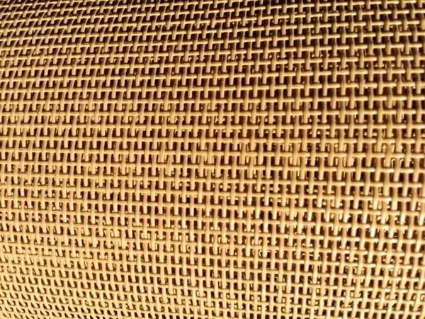 Detailed view of metal grid pattern