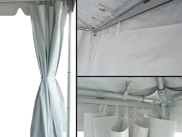 Close-up of tent interior details