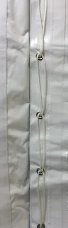 White fabric with rope lacing