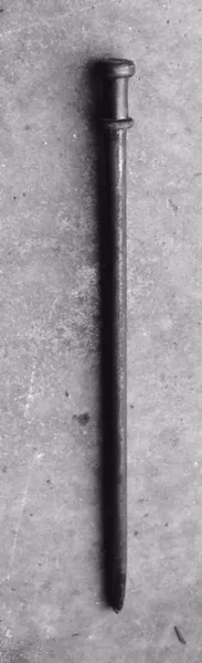 Vertical iron rod with round top