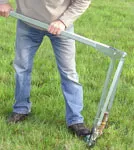 Individual testing soil with metal device