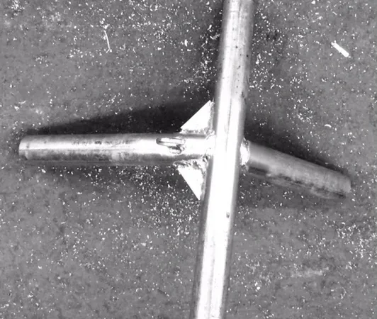 Three metal rods intersecting