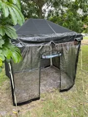 Mesh tent for outdoor events