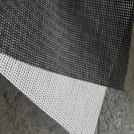 Textured black and white flooring