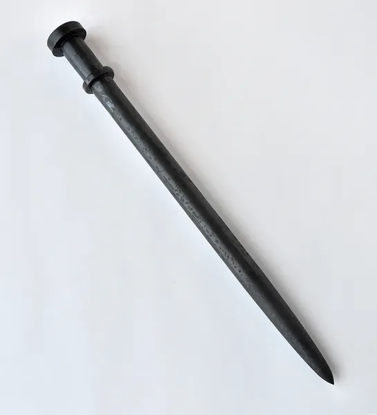 Tapered forged nail with two collars