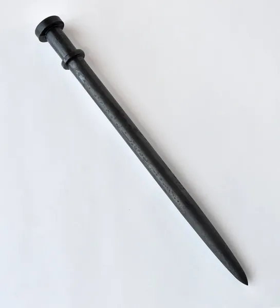 A Black metal spike on white background